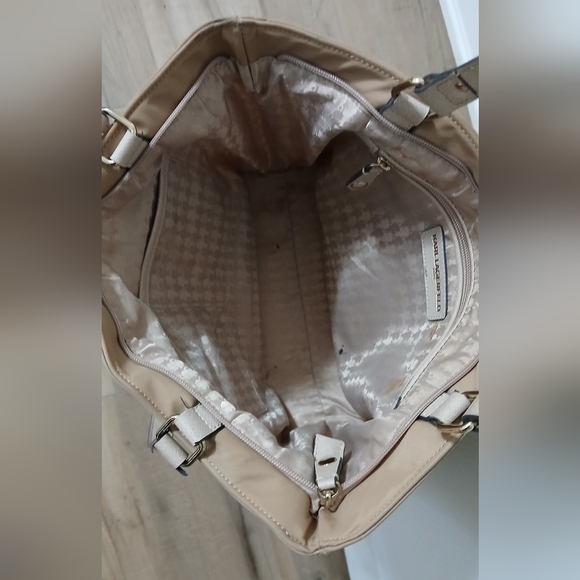 Karl Lagerfeld Purse,16 x 10.5 x 5in. Lots of Life Yet, Canvas, Good Condition - Picture 6 of 9